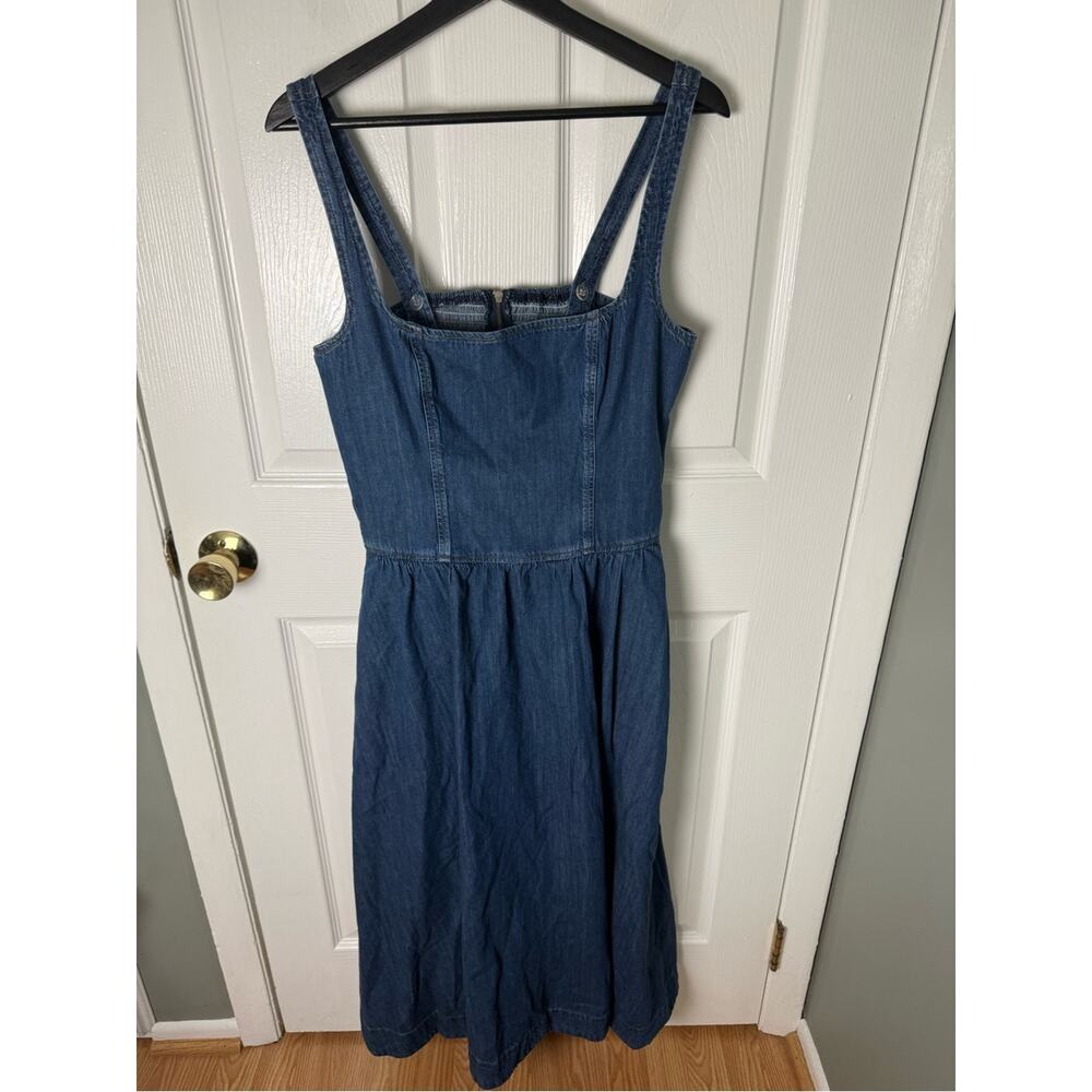 Reformation Janu Denim Midi Dress 10 - Picture 3 of 8